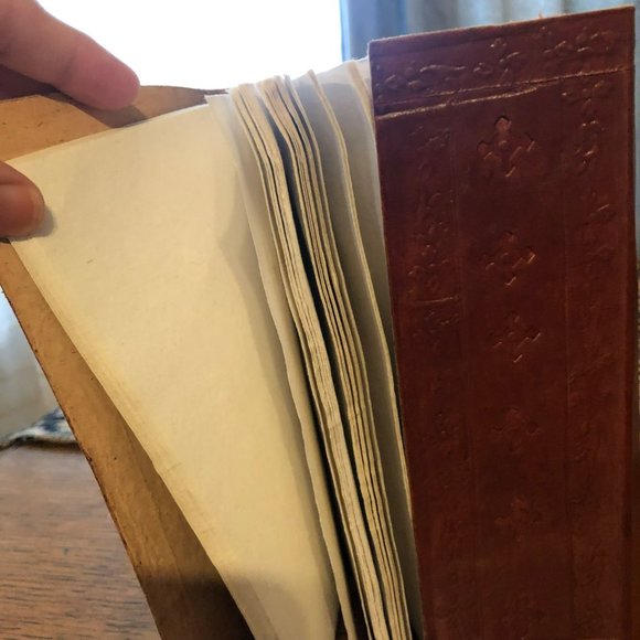 Leather Bound Handmade Journal Notebook Embossed Dragon Pulp - Picture 5 of 7